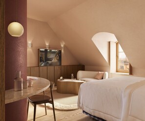 豪華雙人房 | 高級寢具、迷你吧贈品、房內夾萬、書桌