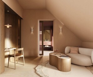 Deluxe Double Room | Premium bedding, free minibar items, in-room safe, desk - Maison Le Chevreuil  (Meursault)