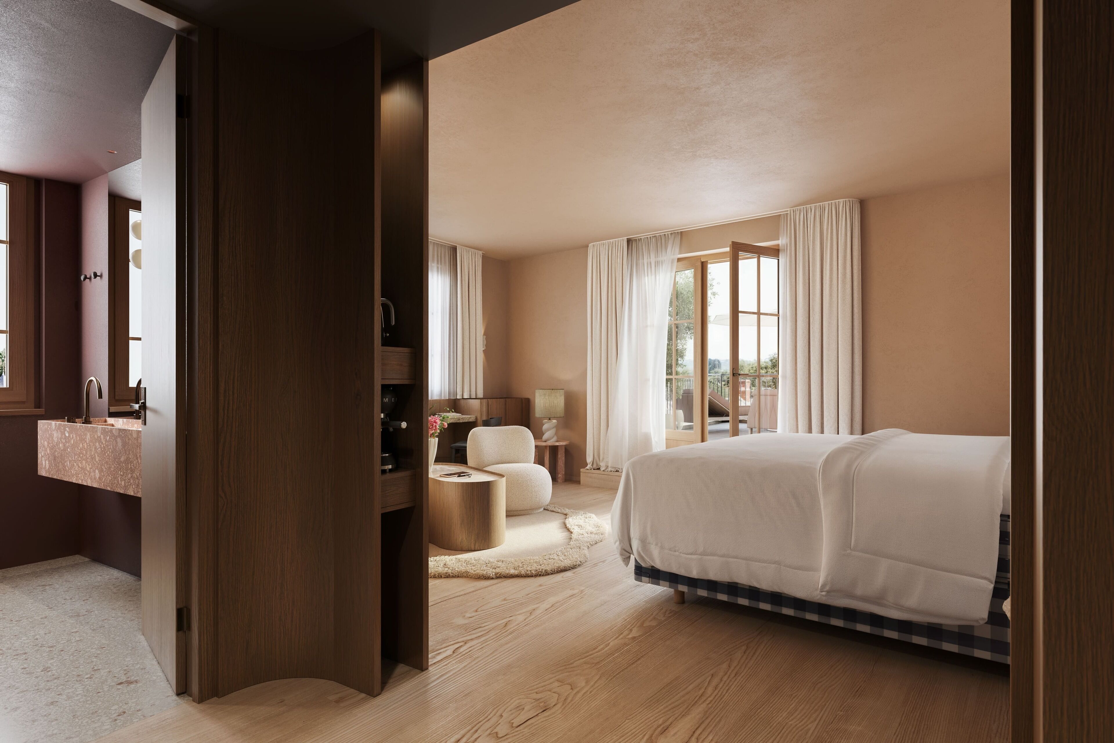 Suite, Vineyard View | Premium bedding, free minibar items, in-room safe, desk