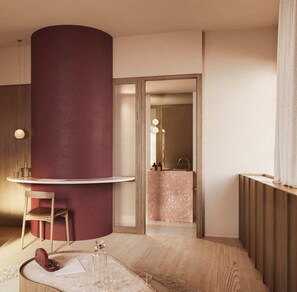 Deluxe Double Room | Premium bedding, free minibar items, in-room safe, desk - Maison Le Chevreuil  (Meursault)