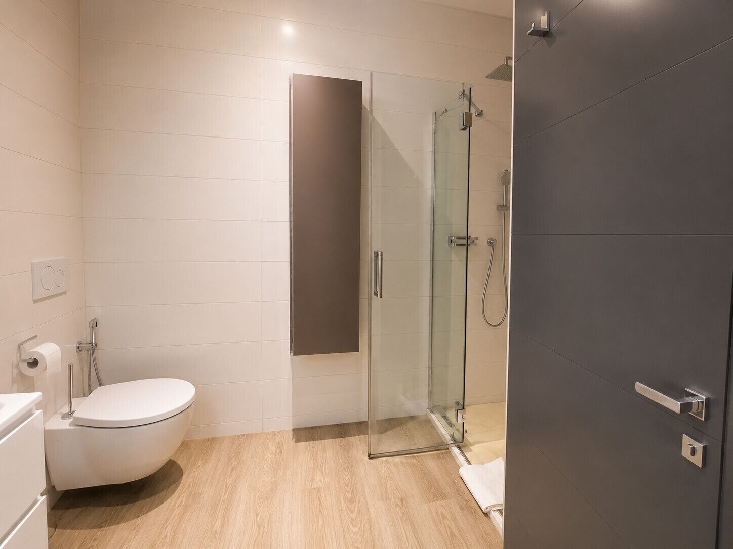 Shower, hair dryer, bidet, shampoo