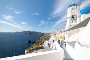 Panoramic Suite, Hot Tub, Sea View | View from room - Santo Blue Horizon - The Blue Domes View (Santorini)