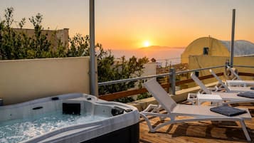 Vila luxo, 1 quarto, banheira de hidromassagem, vista para o mar | Terraço/pátio