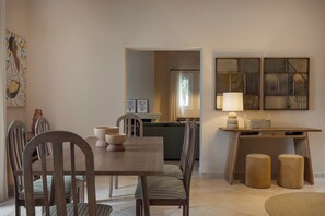 Family Villa, 4 Bedrooms, Private Pool | Living area | 48-inch LED TV with digital channels, fireplace - Casa Mila (Kefalonia)