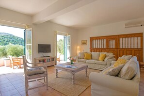 TV - Bright Beachfront Villa with Direct Access near Vathy and Taverna (Ithaca)