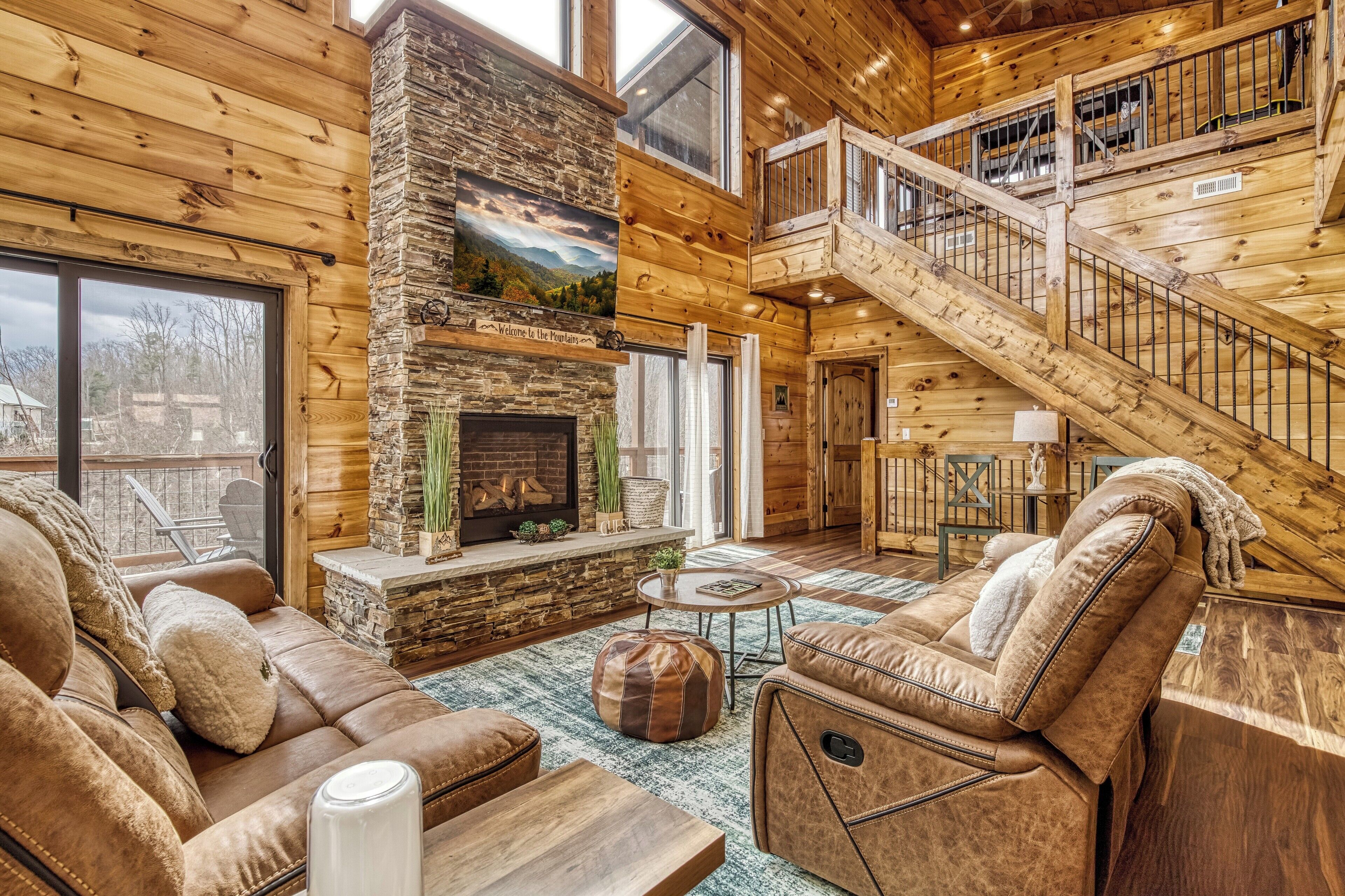 Smart TV, fireplace, video games, table football