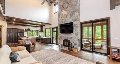 Step into this luxurious 6BR 4.5BA haven at South Peak near Loon Mountain—your relaxing retreat just minutes from adventure parks, skiing (via free shuttle), breweries, trails, and scenic landmarks. <br>✔ Sleeps 15<br>✔ New Custom Build<br>✔ Designer