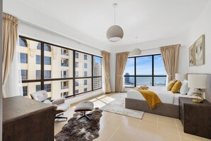 Deluxe Apartment, Balcony, Sea View | Free WiFi - Fully Upgraded 2BR Direct Beach Access (Dubai)