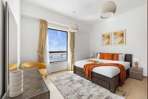 Deluxe Apartment, Balcony, Sea View | Free WiFi - Fully Upgraded 2BR Direct Beach Access (Dubai)