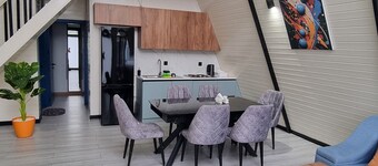 Cozy A-Frame house in Gabala.
Nature retreat with mountain view and Heated pool