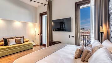 Superior-Studiosuite, Meerblick | Bettwäsche aus ägyptischer Baumwolle, hochwertige Bettwaren