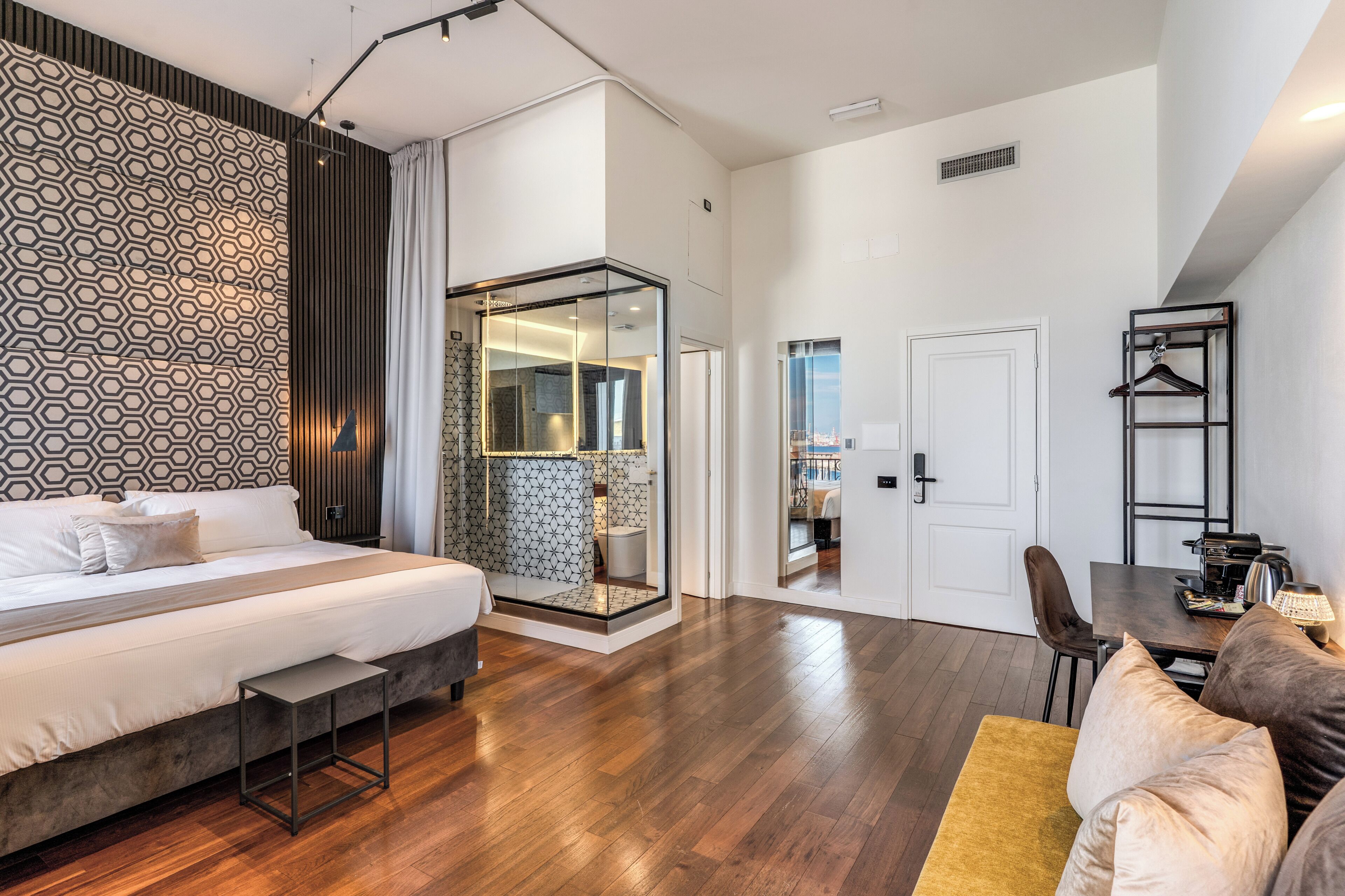 Superior-Studiosuite, Meerblick | Bettwäsche aus ägyptischer Baumwolle, hochwertige Bettwaren