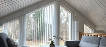 Modern vacation home on Bolmen - 150 m to the lake, fireplace, 2 terraces