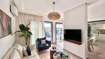 Apartamento, 2 quartos, para fumantes, sacada | Sala de estar