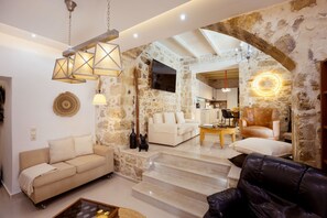 TV, fireplace, offices - Casa Moro in Episkopi 16km from Rethymno (Episkopi)
