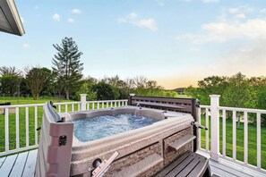 Terrace/patio - Riverside | Perfect for Large Parties & Event Weekends: Hot Tub|Arcade|VIEWS! (Sevierville)