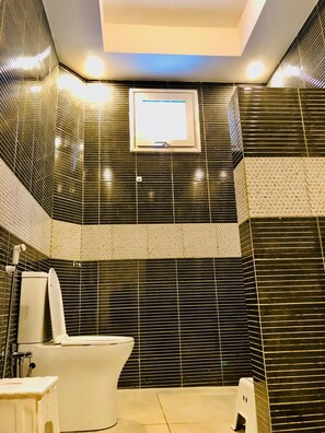 Towels, soap, toilet paper