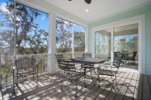 Outdoor dining - Marshfront, Golf Cart Included, Mint Condition - 173 Ocean Creek (Fripp Island)