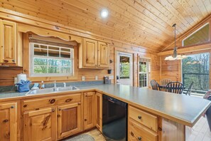 Fridge, microwave, oven, stovetop - Relaxing Cabin Hot Tub Game Room Near Attractions (Sevierville)