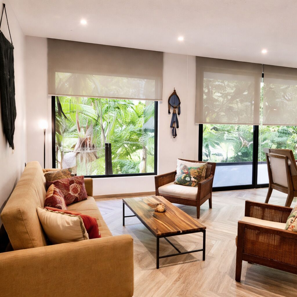Heushaven - Base En La Veleta: Depa En Planta Baja Con 2 Recámaras + Sofá Cama Y 3 Baños Completos. Perfecto Para Hasta 6 Huéspedes Que Buscan Comodidad, Privacidad Y Amenidades Para Disfrutar Tulum, Con Alberca, Jacuzzi, Gym Y Pet Friendly. - Tulum