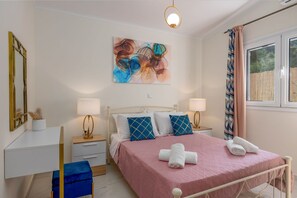 2 bedrooms, iron/ironing board, travel cot, bed sheets - Eleftheria in Spartia (Spartia)