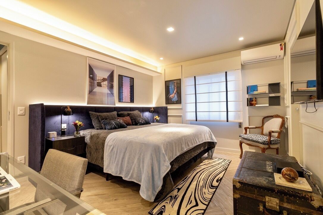 Luxury Apartment | Desk, laptop workspace, blackout drapes, soundproofing