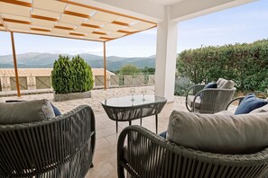 Terrace/patio - Villa Anthia (with private jacuzzi & shared pool) (Lakithra)