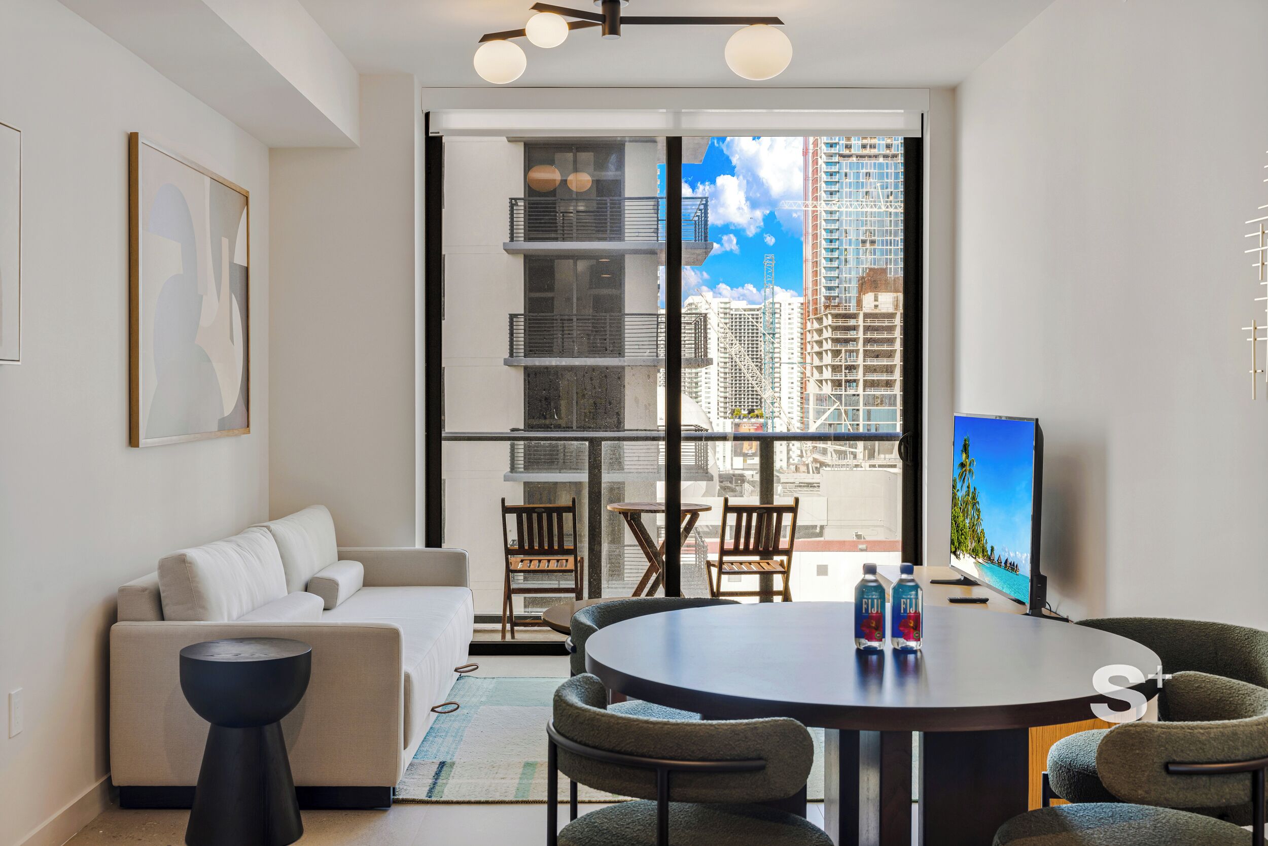公寓客房, 露台, 城市景 | 客廳