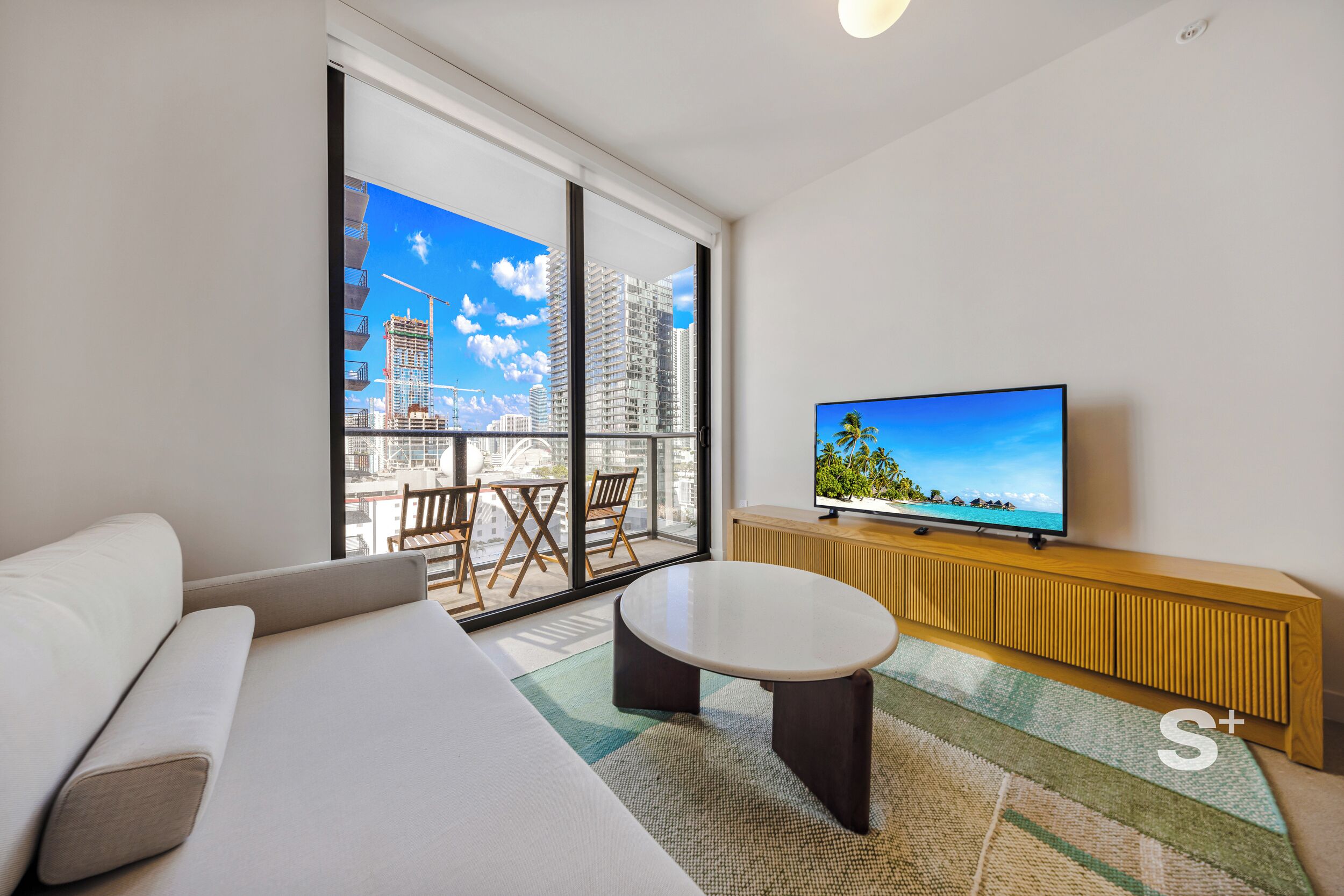 公寓客房, 露台, 城市景 | 客廳