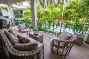 Terrace/patio - Pro Cab Apartment/Washer/BBQ (Cabarete)