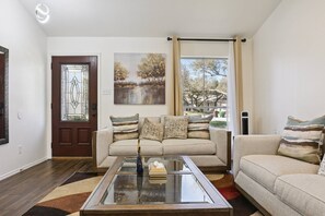 Smart TV - Spacious Round Rock Retreat with King Suite, Separate Office, Patio, BBQ & Garage (Round Rock)