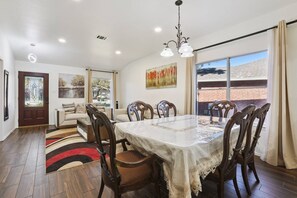 Dining - Spacious Round Rock Retreat with King Suite, Separate Office, Patio, BBQ & Garage (Round Rock)