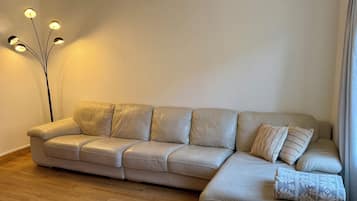 Family Apartment, 3 Bedrooms, Private Bathroom, City View | Living area | 45-inch Smart TV with digital channels, Netflix, Hulu