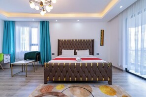 Family Apartment, City View | Desk, laptop workspace, iron/ironing board, free WiFi - Platinum Oak Residency (Nairobi)