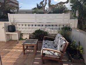 Terrace/patio - Apartment with AC, sea view - 4 guests (Port-la-Nouvelle)