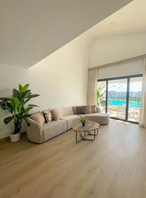 Living area - Tropical Escape! Breezy Lagoon + Pool Views (Punta Cana)