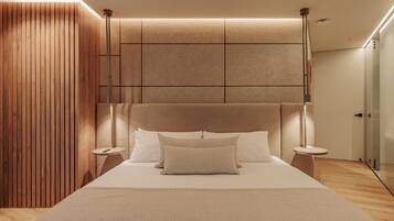 Phòng Suite Deluxe, 4 phòng ngủ, quang cảnh thành phố | Bộ đồ giường cao cấp, chăn bông, minibar, két bảo mật tại phòng