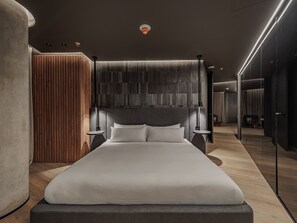 Literie de qualité supérieure, couette en duvet d'oie, minibar
