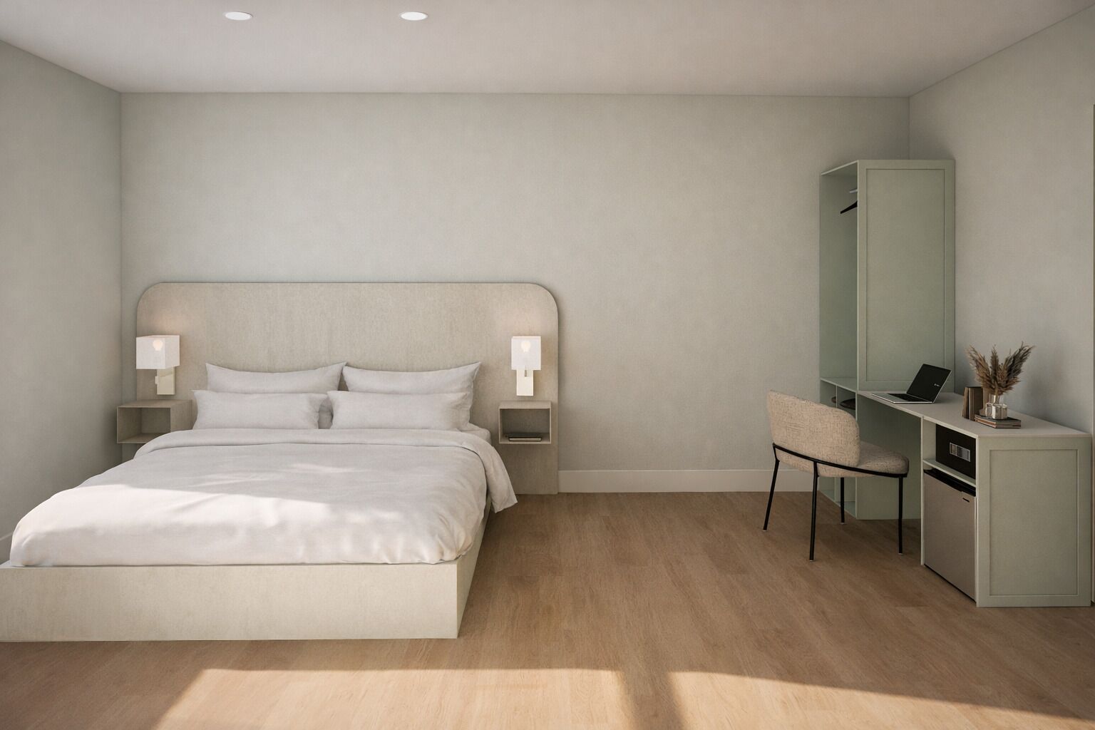 Habitación doble, 1 cama de matrimonio grande | Caja fuerte, escritorio, espacio para trabajar con un portátil