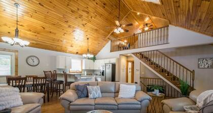 Rustic 4BR w Deck Firepit Darts Near Golf