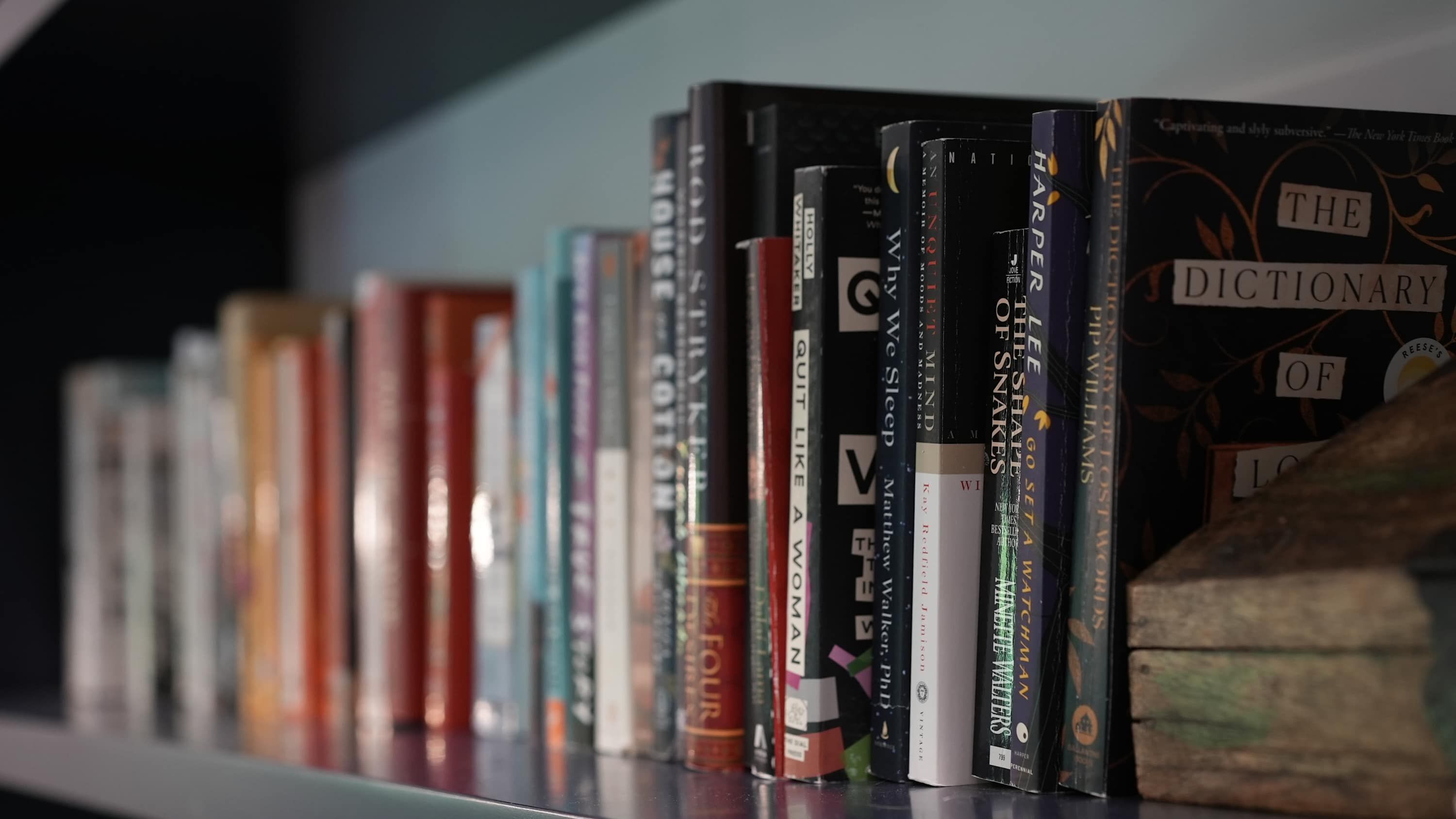 Une bibliothèque contenant divers ouvrages.