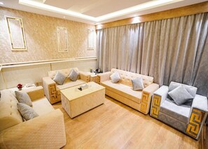 Apartment, 2 Bedrooms | Living area | 42-inch flat-screen TV with cable channels - Lambert Serviced Apartments (Jeddah)