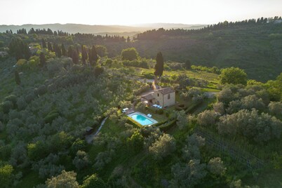 Beautiful villa with spectacular views of Volterra and plenty of privacy