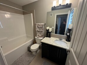 Towels, soap, toilet paper