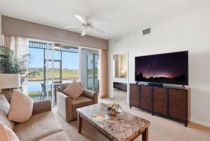 TV, offices - #712 - First-Floor Golf & Lake View Villa (Naples)