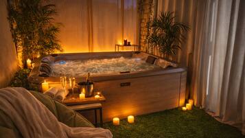Indoor spa tub