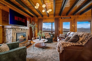 Fireplace - New Mountain Top Listing! Pool, Hot Tub, Arcade! (Sevierville)