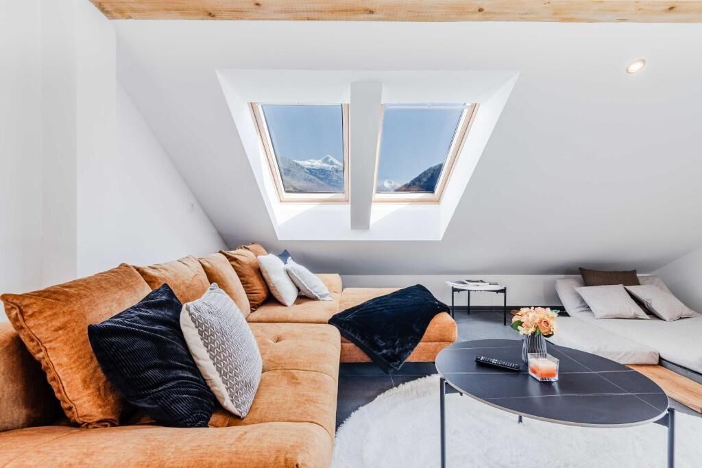 Appartement, balcon, vue montagne | Coin séjour
