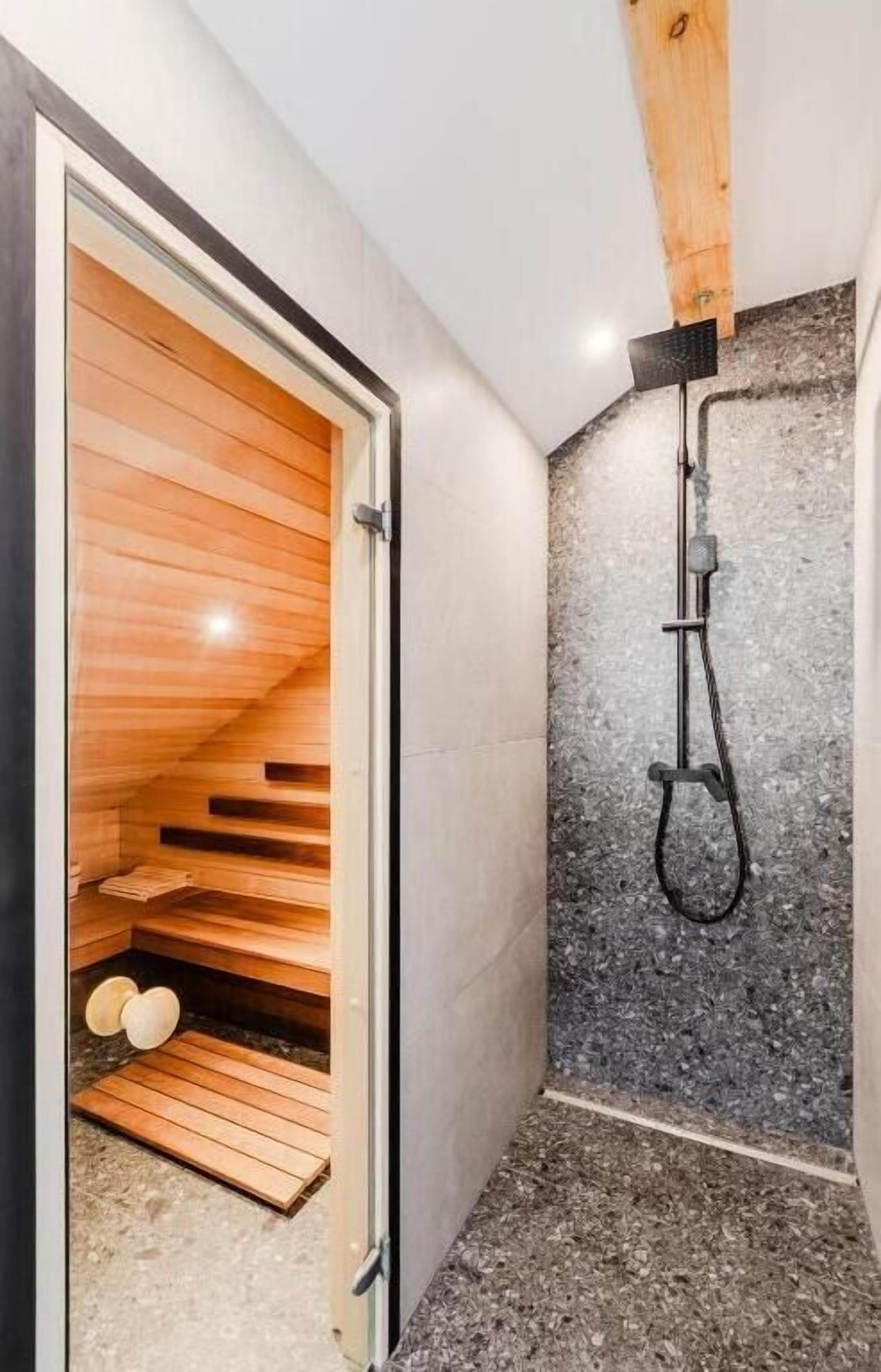 Căn hộ, ban công, quang cảnh núi | Phòng xông hơi sauna
