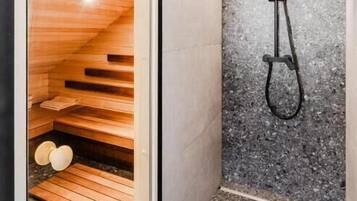 Căn hộ, ban công, quang cảnh núi | Phòng xông hơi sauna